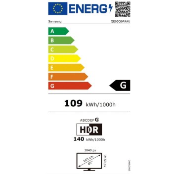 Samsung Smart Τηλεόραση 65" 4K UHD QLED Q6F HDR (2025) QE65Q6FAAUXXH